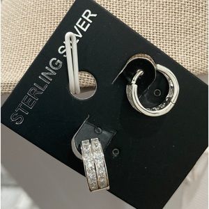 Sterling silver Huggies